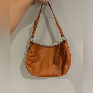 COACH orange shoulder bag